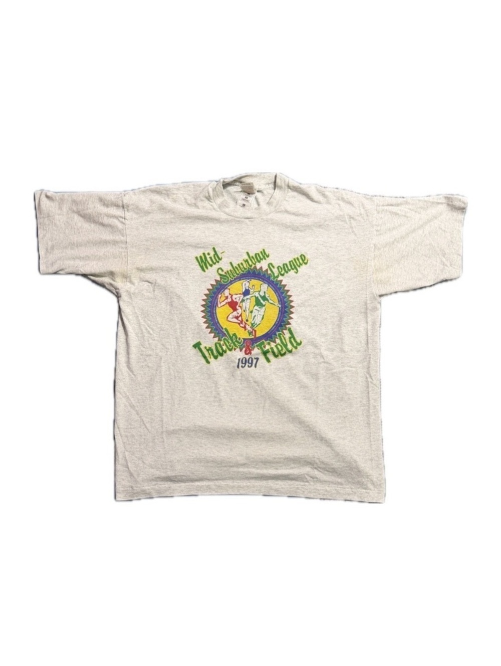 Vintage 90s Single Stitch Track & Field 1997 Graphic Tee , Size XL